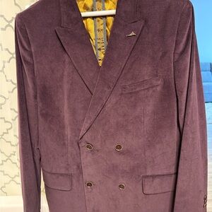 Ted Baker Rich Purple Double-Breasted Blazer